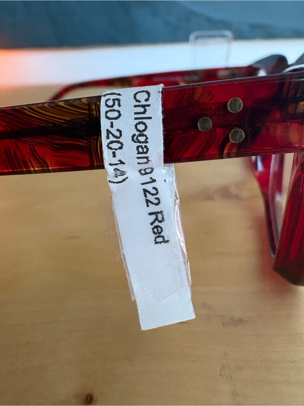 Chlogan Eyewear Red CH9122 Oversized Bold Square Eyeglass Frames 50-20-145 NWT - Picture 5 of 15